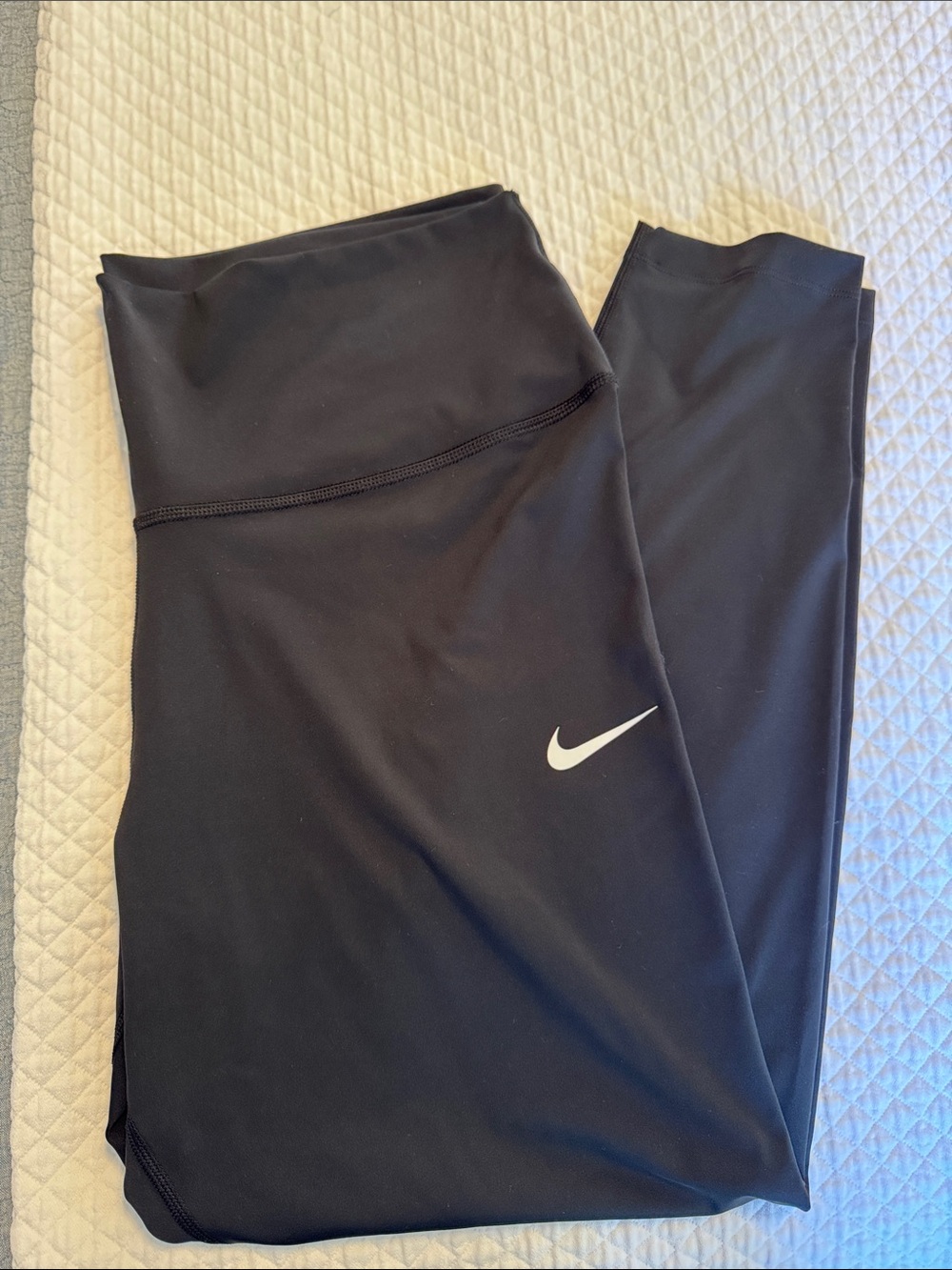 NWOT Nike Black Leggings with White Swoosh